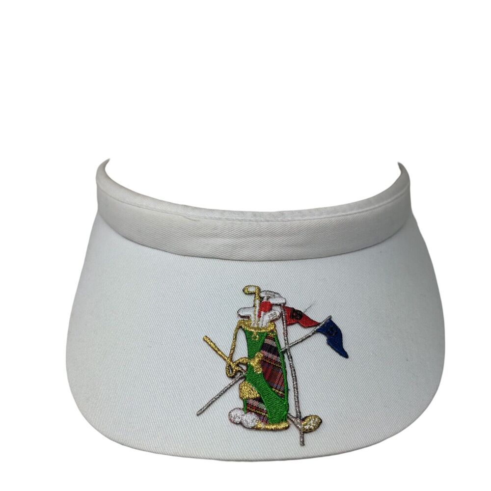 Golf & Tennis Headwear Clip On Sun Visor Hat White One Size Golf Club Patch